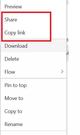 share and copy link button