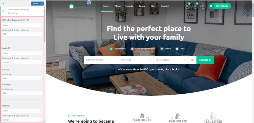 Setting up home and blog page