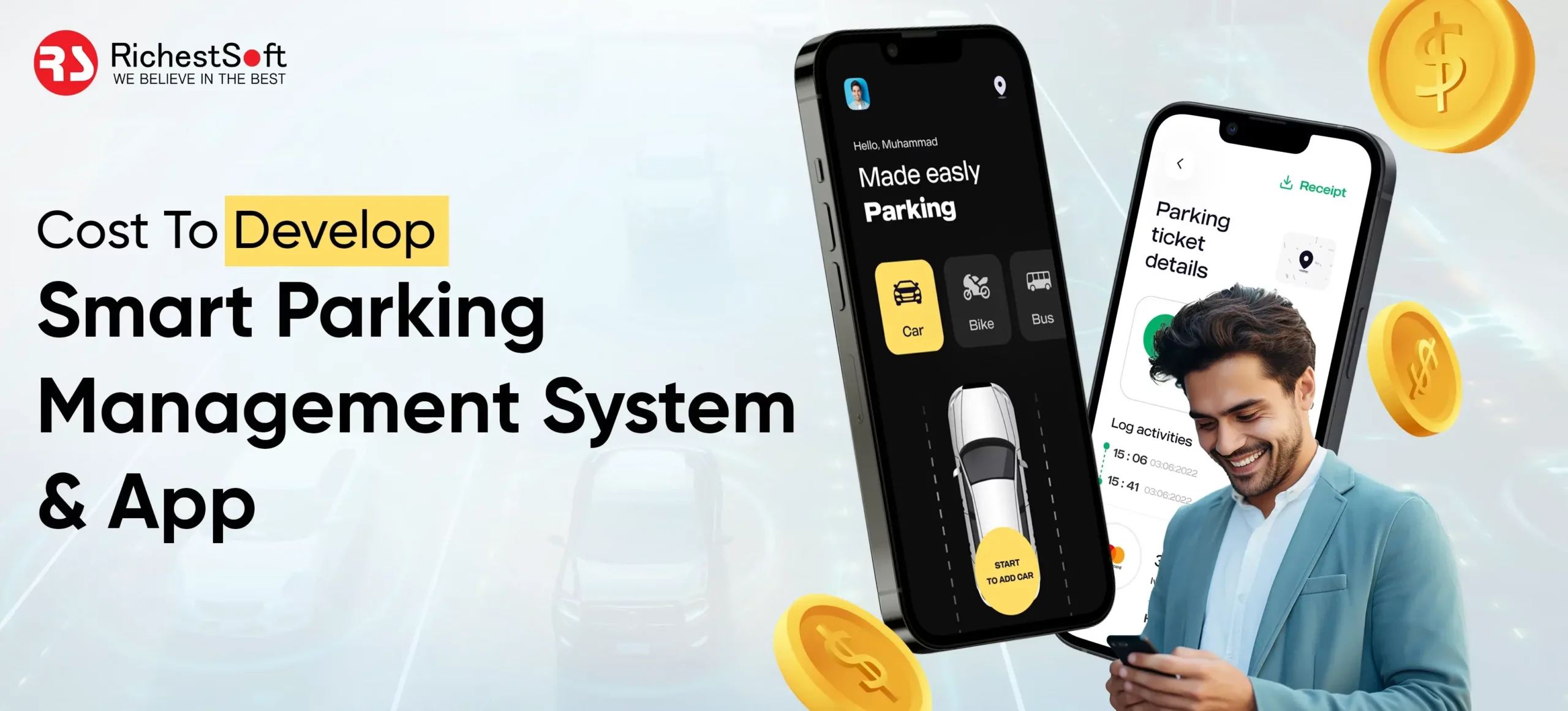 Cost To Deveop A Smart Parking Management System & App
