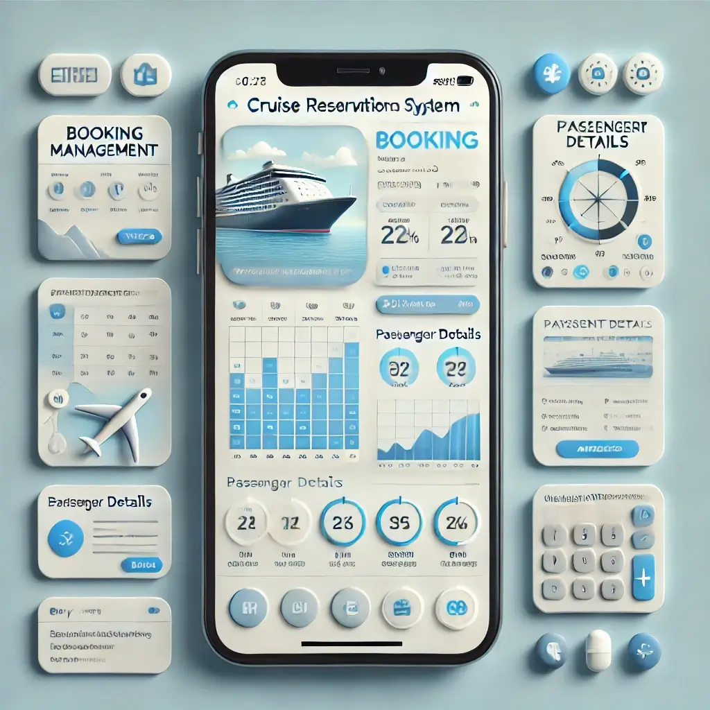 mobile app interface for the cruise reservation