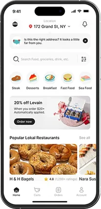 Food delivery app development
